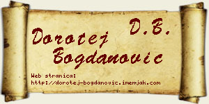 Dorotej Bogdanović vizit kartica